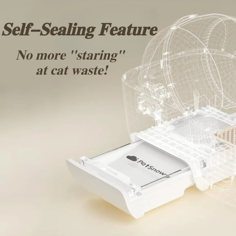 PetSnowy Trash Bag Cat Litter Box Durable Self-Sealing Cats Toilet Garbage Bag 30 Pcs Cat Tray Bags Pet Products Accessories