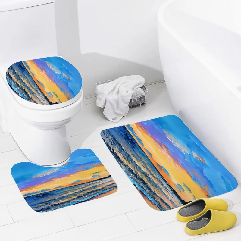 home bathroom floor mats Modern Nordic style Bath Foot mat modern bathroom accessories rug Toilet mat Bathtub anti-slip carpet