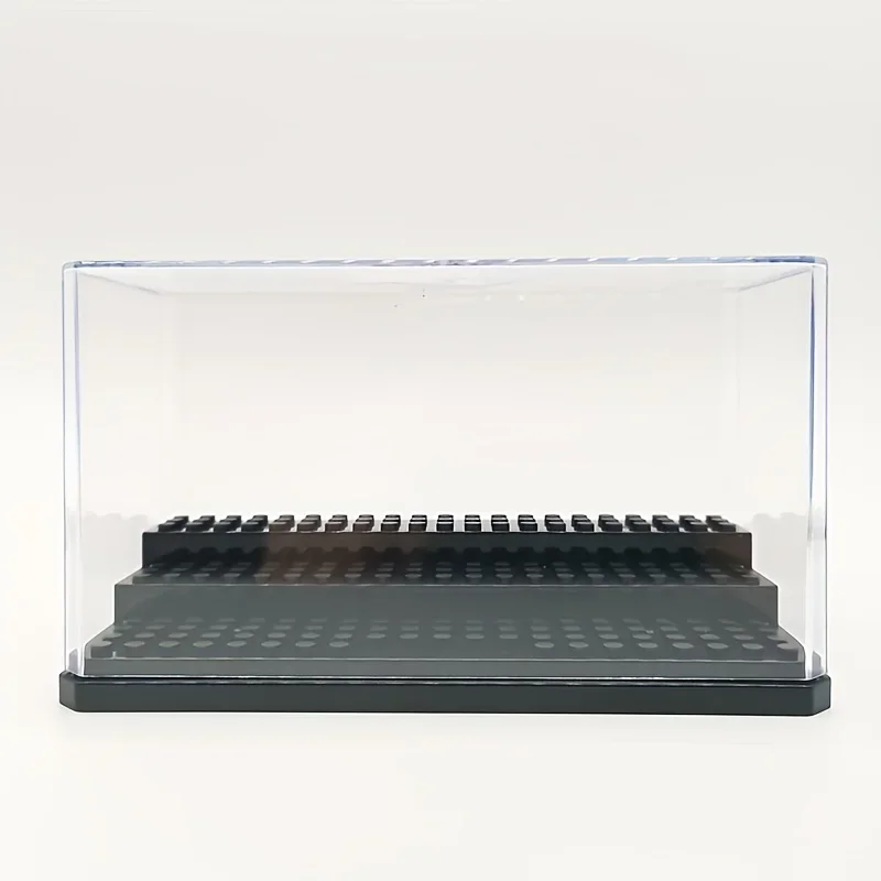 Acryl-Vitrine mit Schwarzem Sockel Stapelbare und Staubdichte Baustein-Ausstellungsbox für Lego Actionfiguren Spielzeug-Aufbewahrung – Detail 1