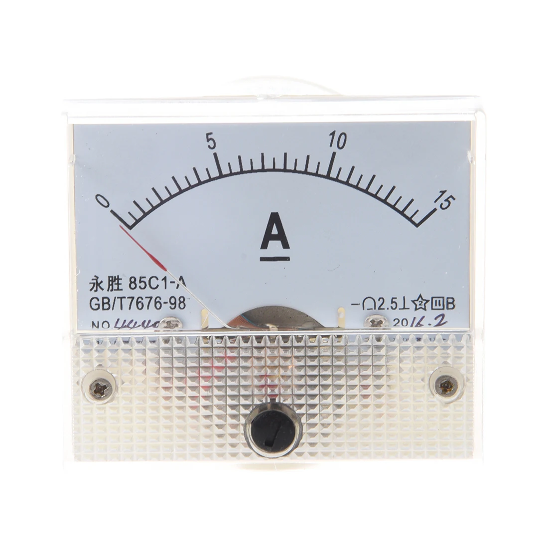 85C1 DC 0-15A Rectangle Analog Panel Ammeter Gauge