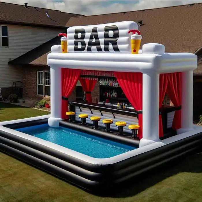 

Commercial PVC Inflatable Pool Bar Outdoor Amusement Equipment Pub House Party Entertainment Waterproof Durable Foldable