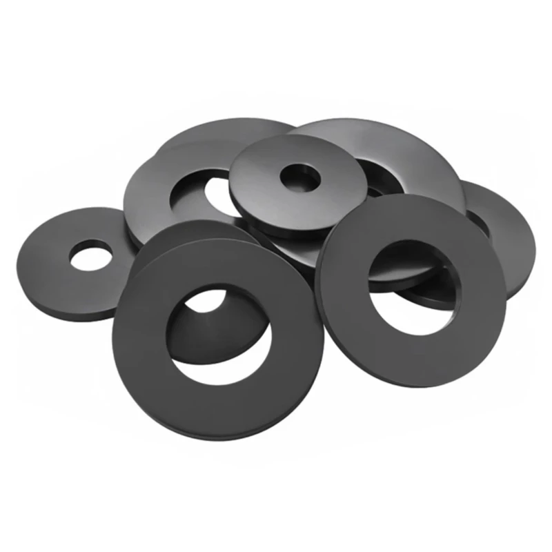 M2 M2.5 M3 M4 M5 M6 M7 M8 M10 M12~M42 Black Soft Rubber Flat Washer Plane Spacer Insulation Gasket Ring Anti Oil Seal Washers