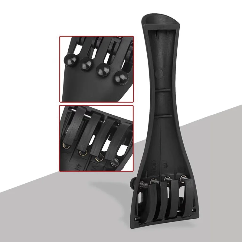 1 Pc Violin Tailpiece 4/4 3/4 1/2 1/4 Violin Carbon Fiber Fiddle Tailpiece 4 Fine Tuners Adjuster With Violin Tailgut