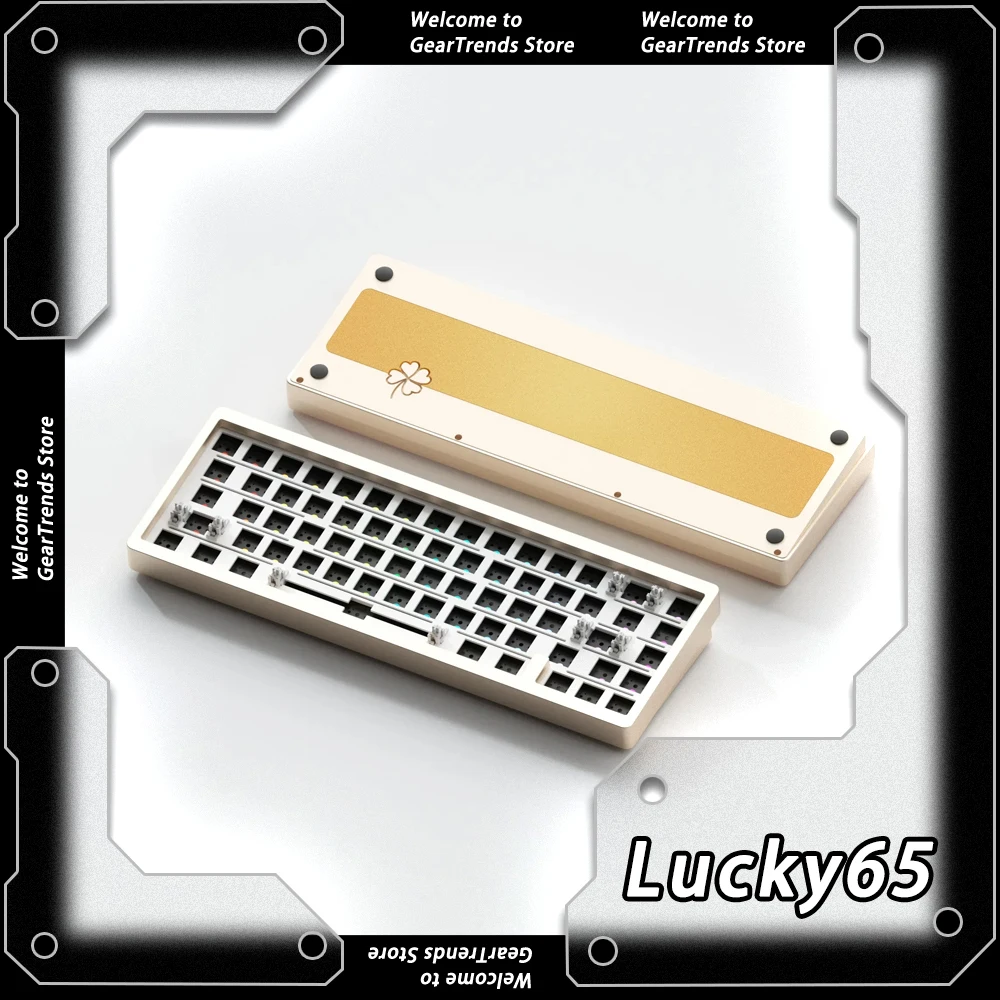 

Weikav V2 Lucky Custom Lucky 65keys Sugar Wireless Aluminum Mechanical KeyboardBluetooth 2.4G Wired Gaming Keyboard Kit RGB