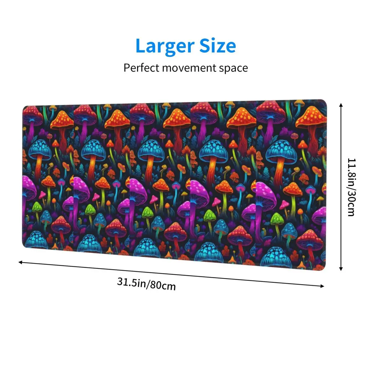 Large Mouse Pad Psychedelic Magic Mushrooms Print Lava Gamer PC Laptop Mats Keyboard Carpet Computer Gaming Desk Mat