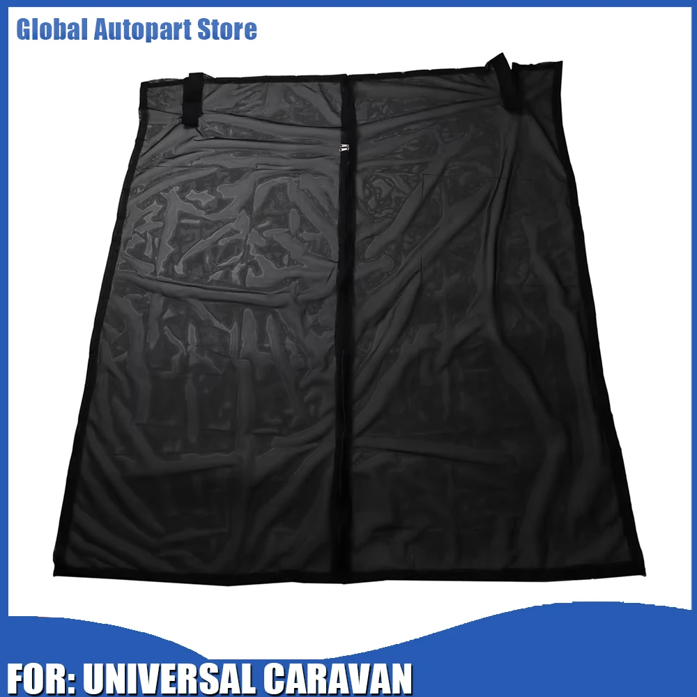 Mosquitera magnética para coche, accesorios universales para caravanas, protección antimosquitos, transpirable, con cremallera, para techo estándar de caravanas y furgonetas.