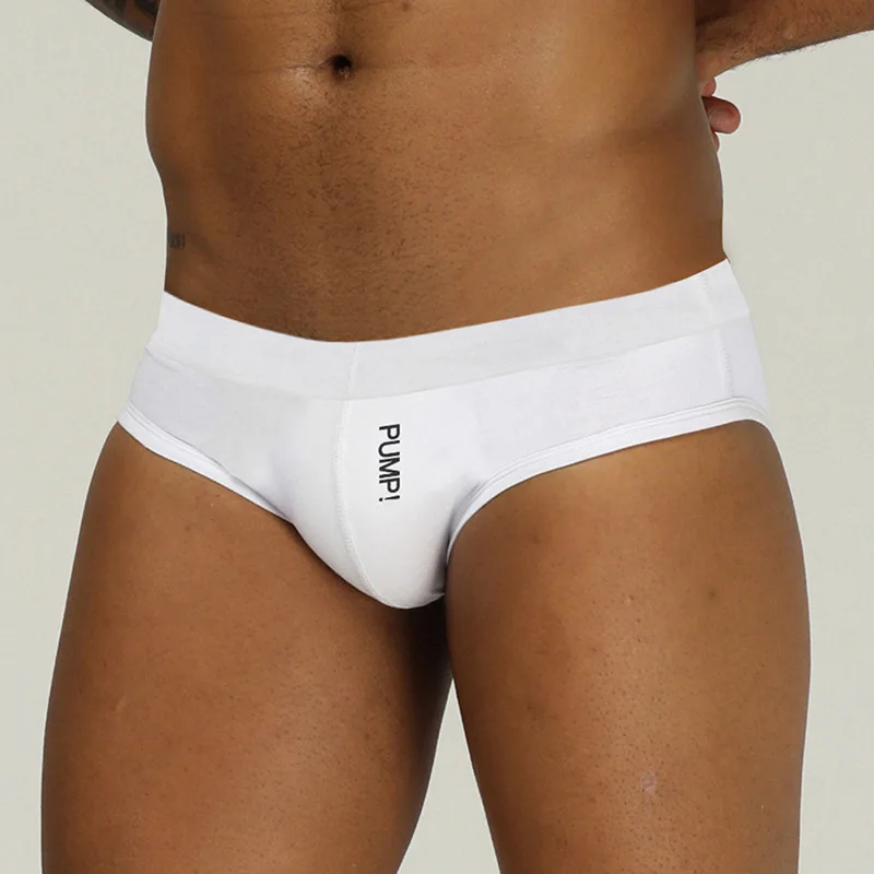 Slip personnalisé noir et blanc pur document lait injlow-audiSexy, slip bikini serré convexe pour hommes