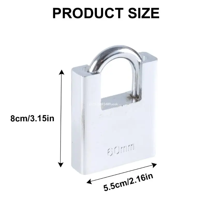 2pcs High Security 60mm Padlocks Hardened Steel Protections with Multiple Key