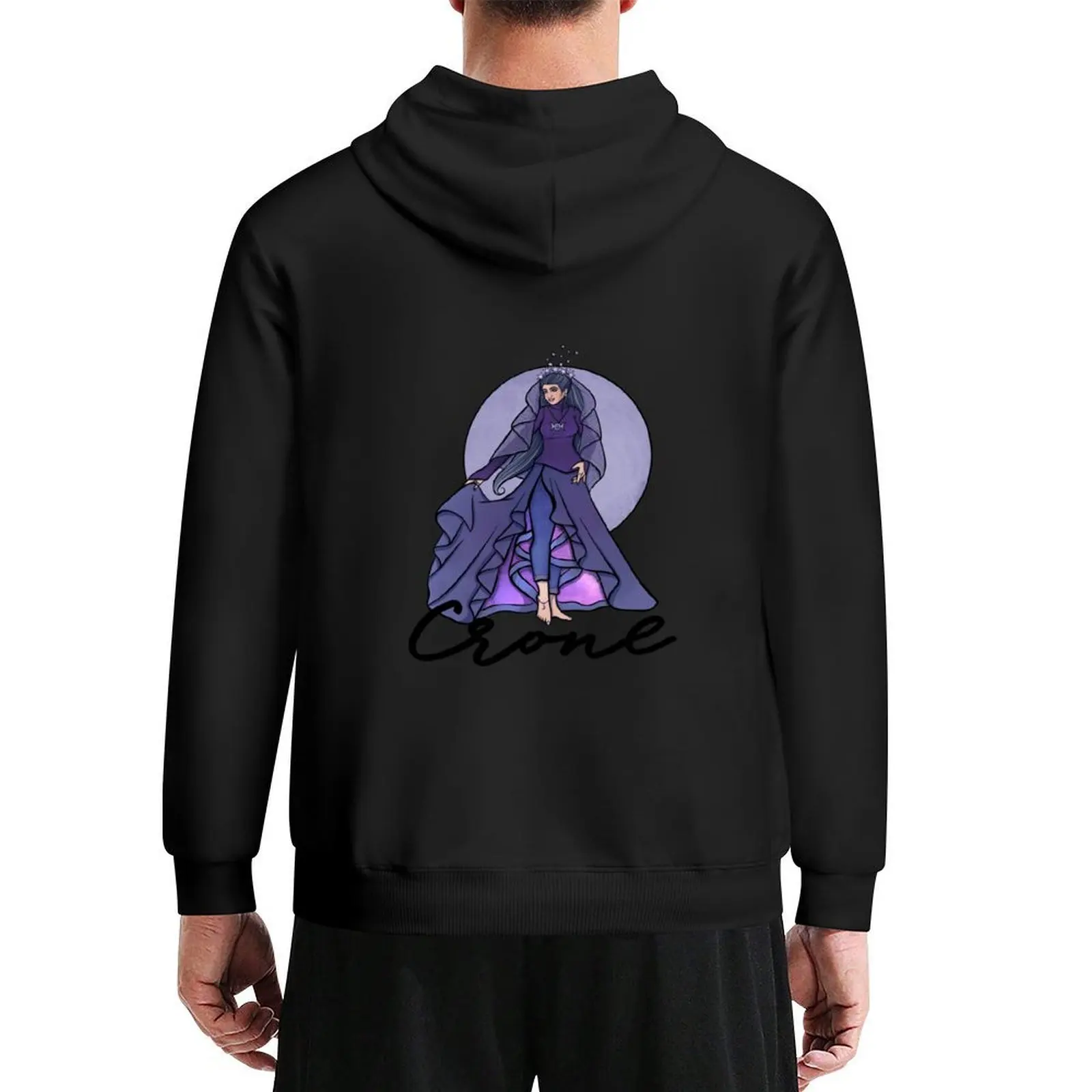 

Crone Moon Goddess Hoodie male clothes mens clothing aesthetic clothing winter clothes hoodie streetwear