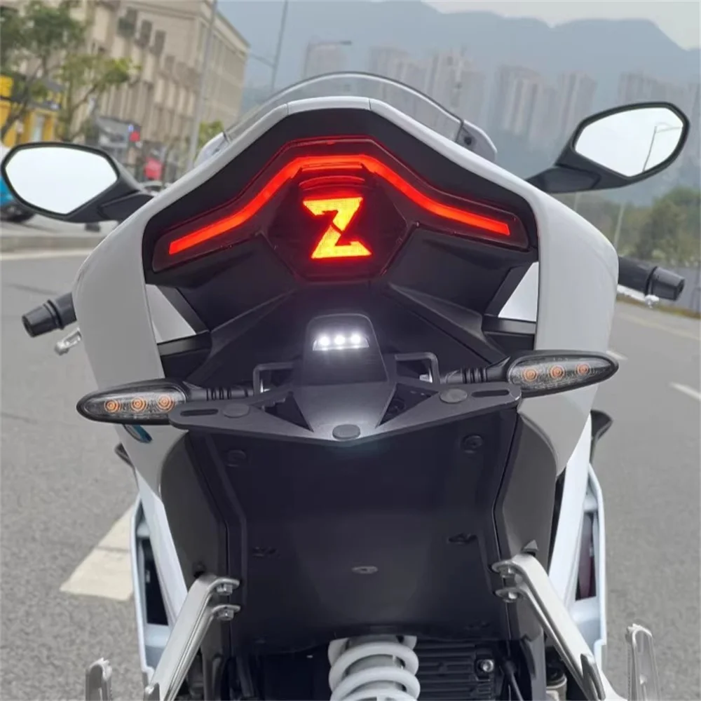 

For ZXMOTO 500RR ZX500RR Foldable Short Tail License Plate Frame Thickness 4mm Stainless Steel License Plate Frame Modification