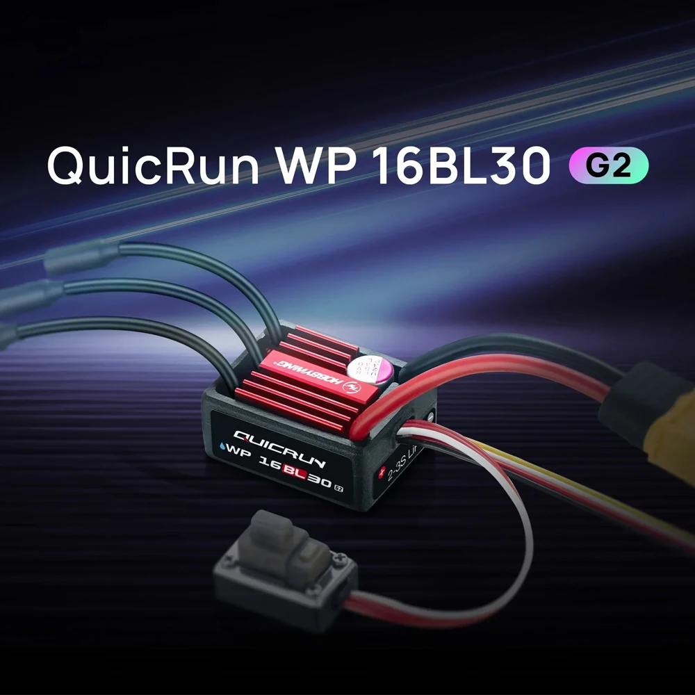 

Hobbywing QuicRun WP 16BL30 G2 30A ESC brushless waterproof sensor applied to 1/16, 1/18 RC level road/off-road vehicles