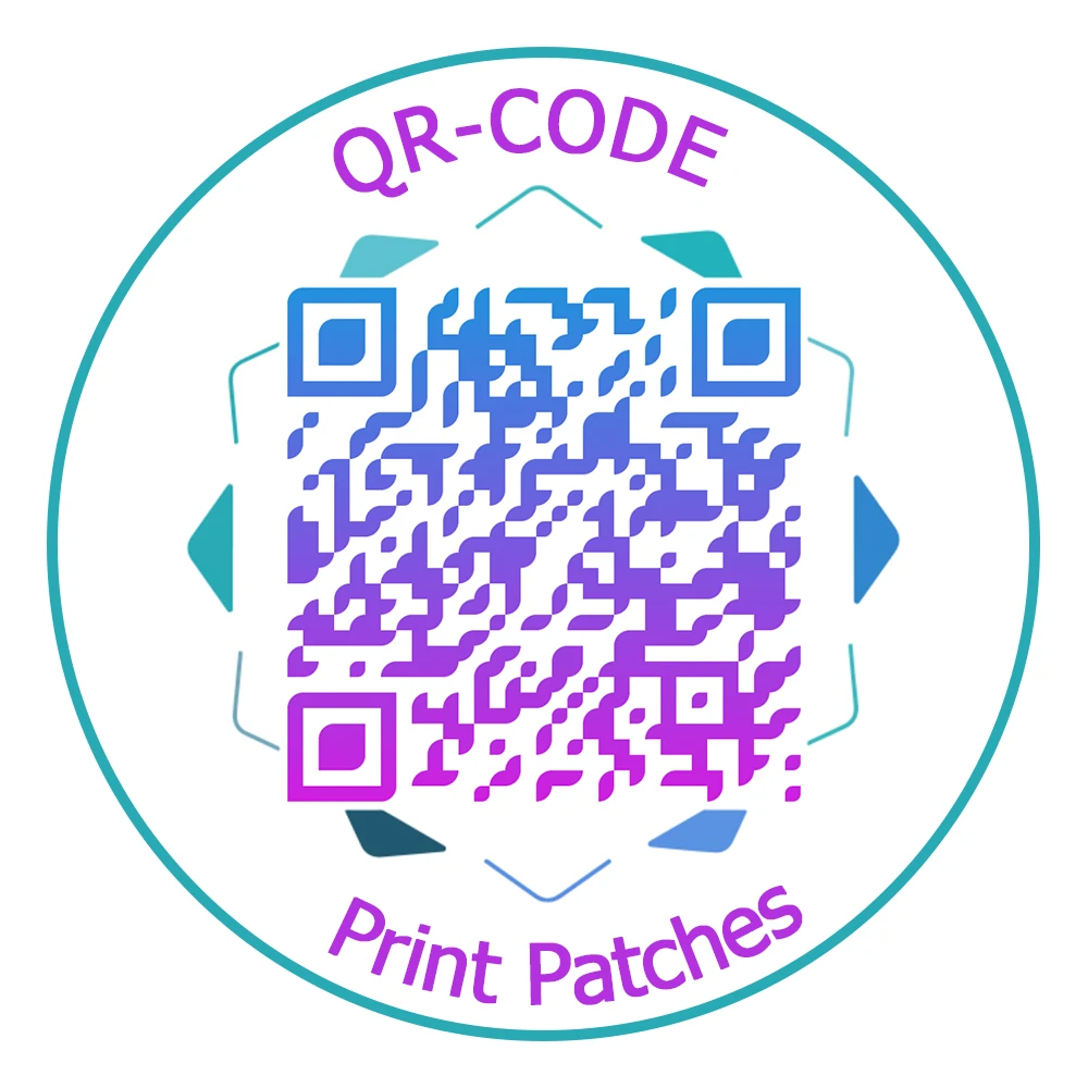 Custom QR-Code Patches Make Print Patches Iron On Patch Hook and Loop Patch Sew On Personality Logo Badges DIY Appliques