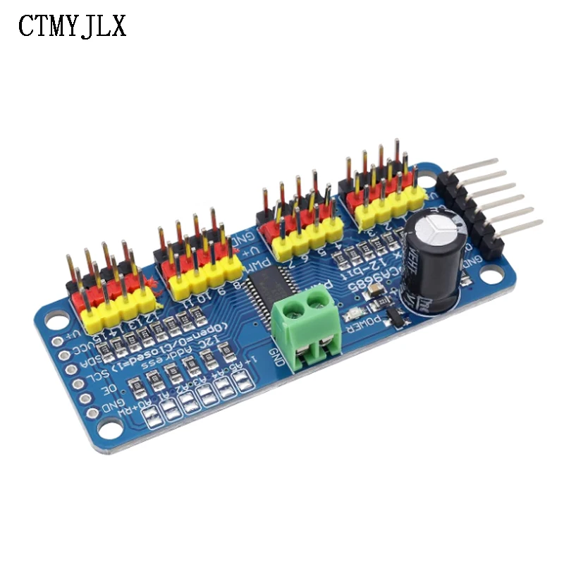 Picture 4: 10PCS PCA9685 Robot Controller IIC Interface 16 Channel 12-Bit PWM Servo Motor Driver Board For Arduino Raspberry Pi DIY Kit