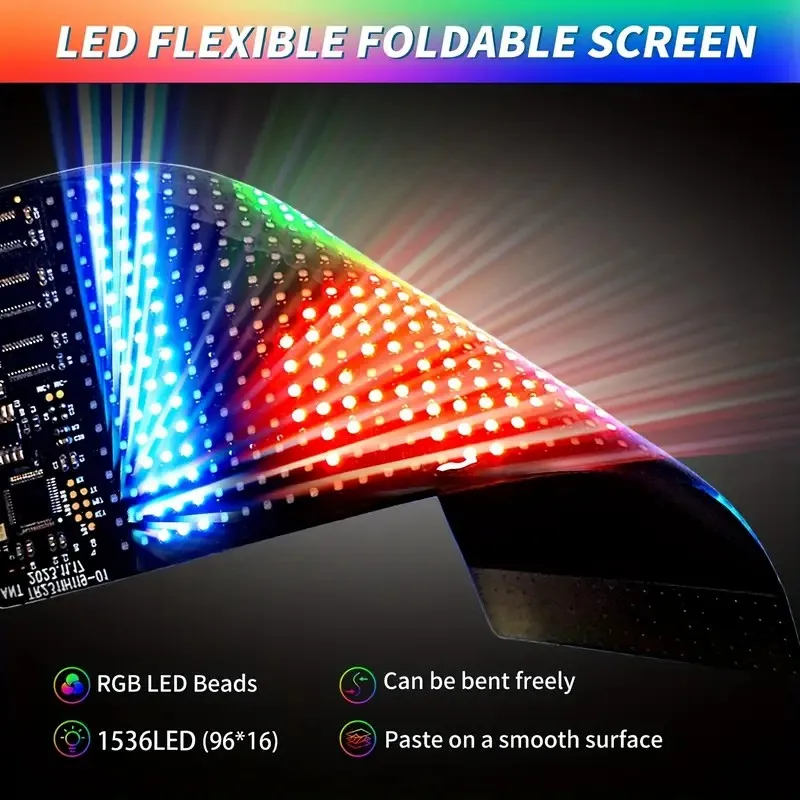 AI التحكم الصوتي عيون الشيطان نافذة السيارة شاشة عرض LED مرنة رقيقة جدا لوحة بكسل قابلة للبرمجة DIY تصميم التطبيق بلوتوث