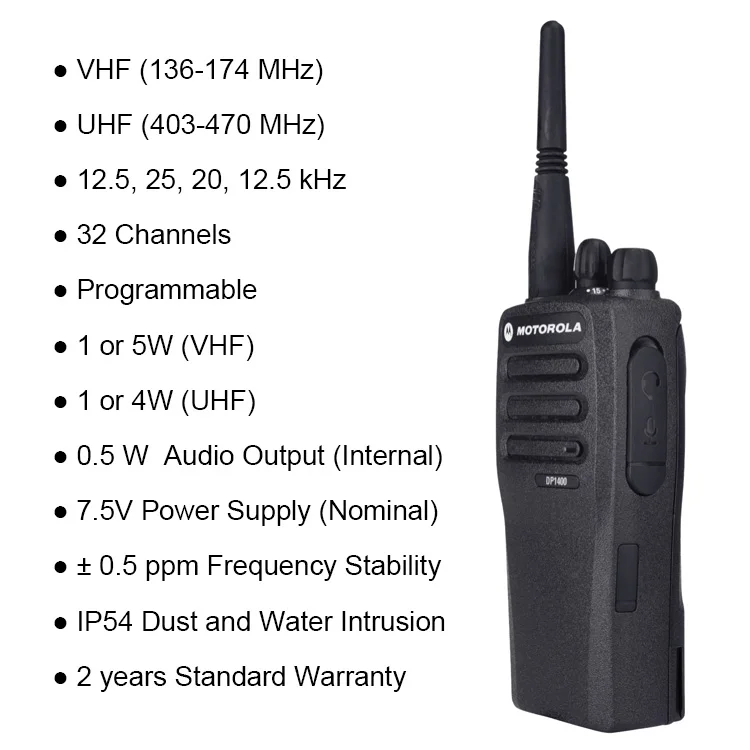 Best Price VHF 136-174MHz UHF 403-470MHz DP1400 DEP450 CP200d Radio Communications DMR Walkie Talkie