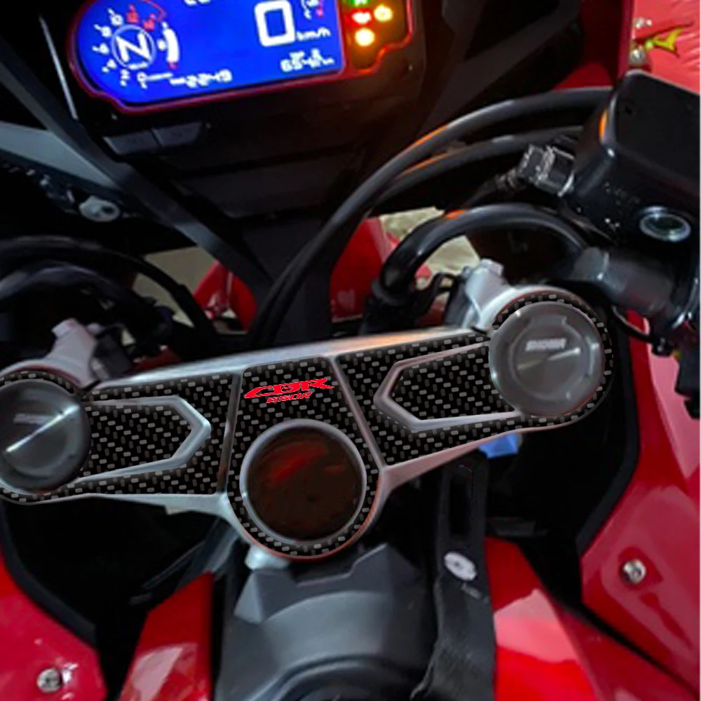 Carbon Fiber CBR 650R Cap Sticker Tank Pad Fork Triple Tree Upper Clamp Decal For Honda CBR650R CBR 650 R 2019 2020