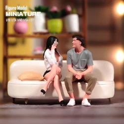 1/87 1/64 1/43 1/24 1/18 Anime Characters A Girl Sitting On The Sofa Scene Figure Model Miniature Dolls Toy For Collection