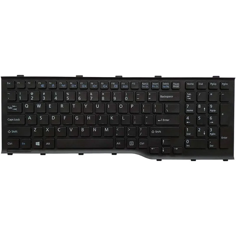 Laptop Replacement Keyboard Fit For Fujitsu AH532 NH532 A532 N532 US Layout Black Color