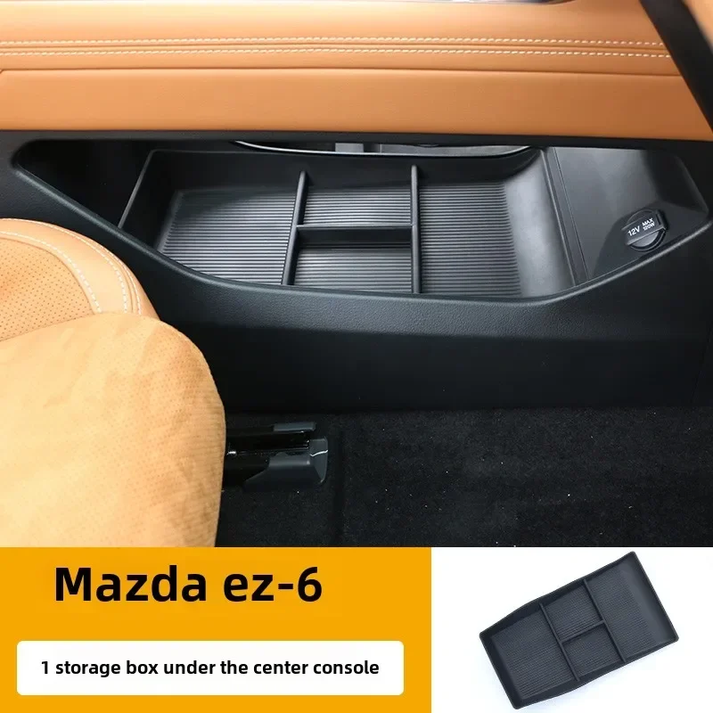 

for Mazda 6e EZ6 2025 Car Center Console Lower Storage Box Armrest Box Organizer Partition storage Car Interior Accessories