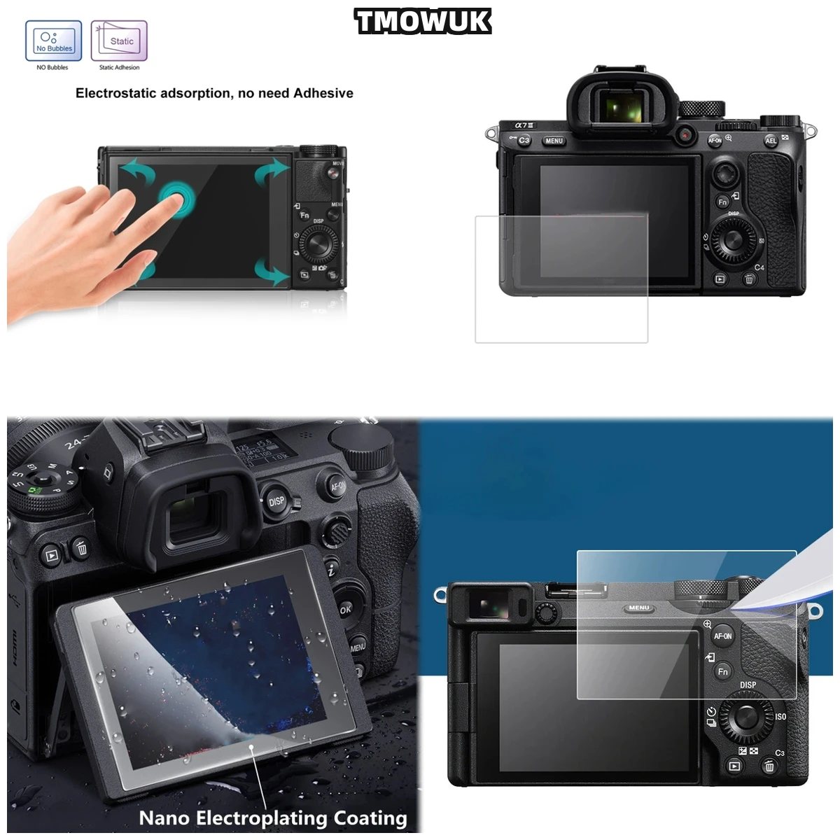 

For RX100 RX100IV RX100VII A9 A9II HD Clear 9H Hardness Tempered Glass Screen Protector Anti-Scratch LCD Film