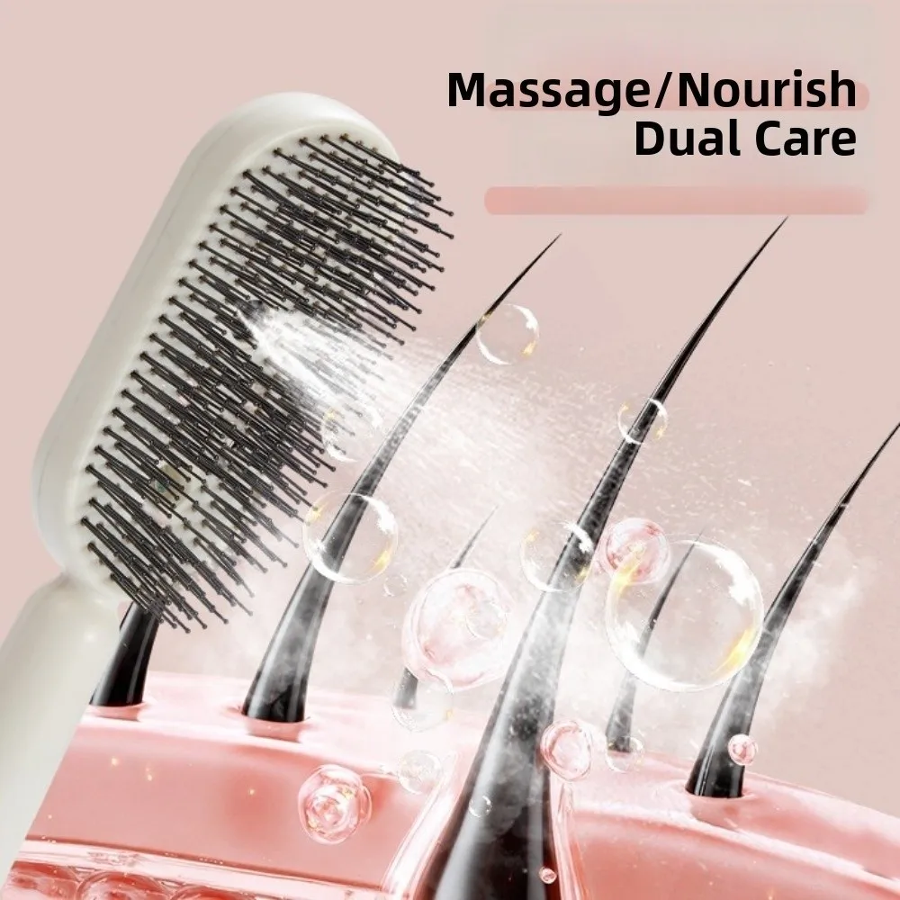 Multi-Function Red Light Spray Massage Comb Hair Care Portable Electric Spray Hair Brush Anti-Static Anti-Frizz Large Tank