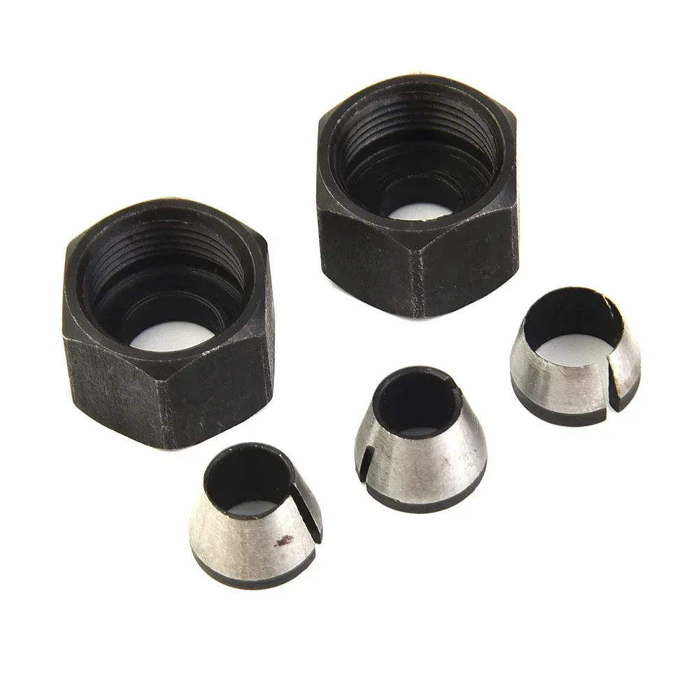1/4" 6mm 8mm Collet Chuck Adapter With Nut Engraving Trimming Machine Electric Router Milling Cutter Accessories