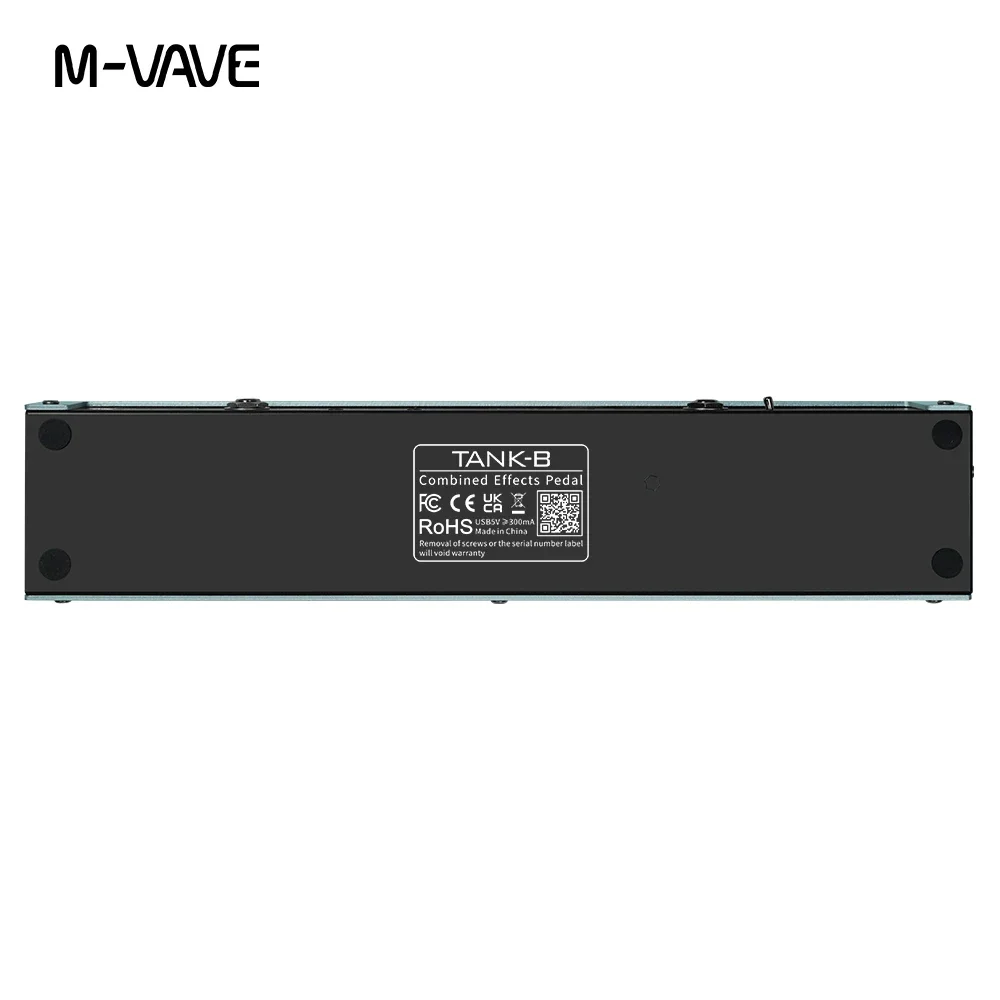 M-VAVE Tank-B Bass Guitar Multi-effects Pedal Rechargeable 36 Presets 3 Modulation/Delay/Reverb 8 IR Cab Slots 9 Preamp Slots