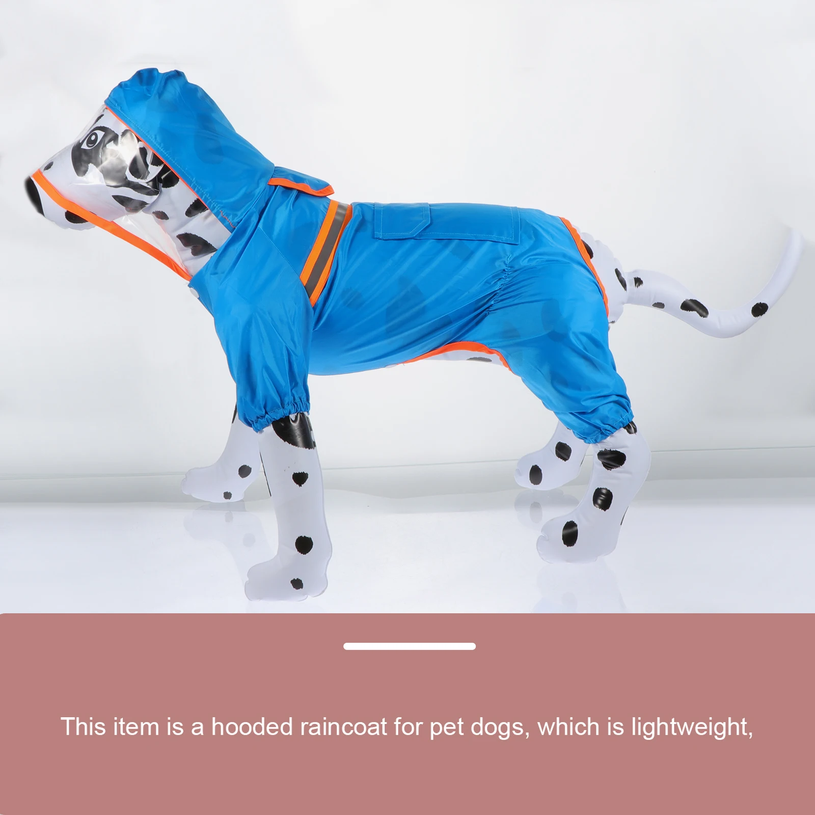 

Reflective Puppy Poncho Hooded Hooded Outdoor Pet Reflective Dog Raincoat Stylish Waterproof Raincoat Pet Clothes