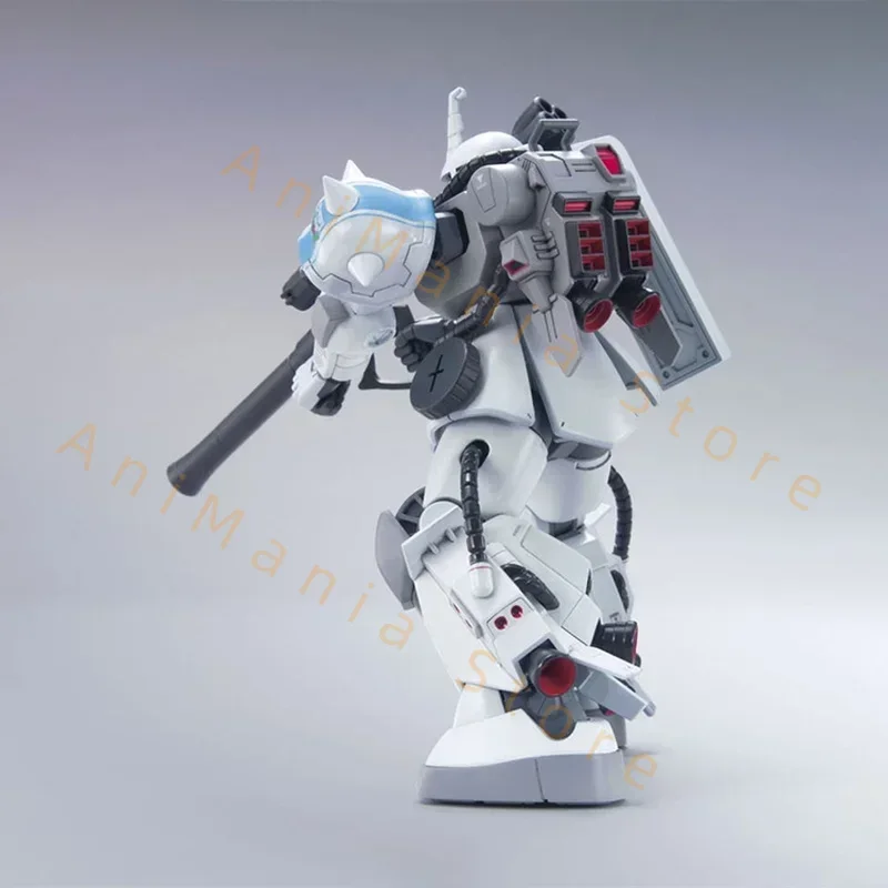 Bandai Gundam Modellbausatz Anime Figur HGUC 1/144 MS-06R-1A Zaku II Actionfiguren Sammlerstück Ornamente Spielzeug Geschenke für Kinder