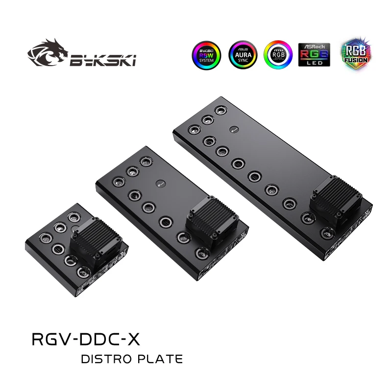 Imagem -03 - Bykski-acrílico Distro Placa Conselho para pc Cooler System Case Fit Rígido Mangueira Tubo Combo Bomba Ddc Rgv-ddc-x-tk360