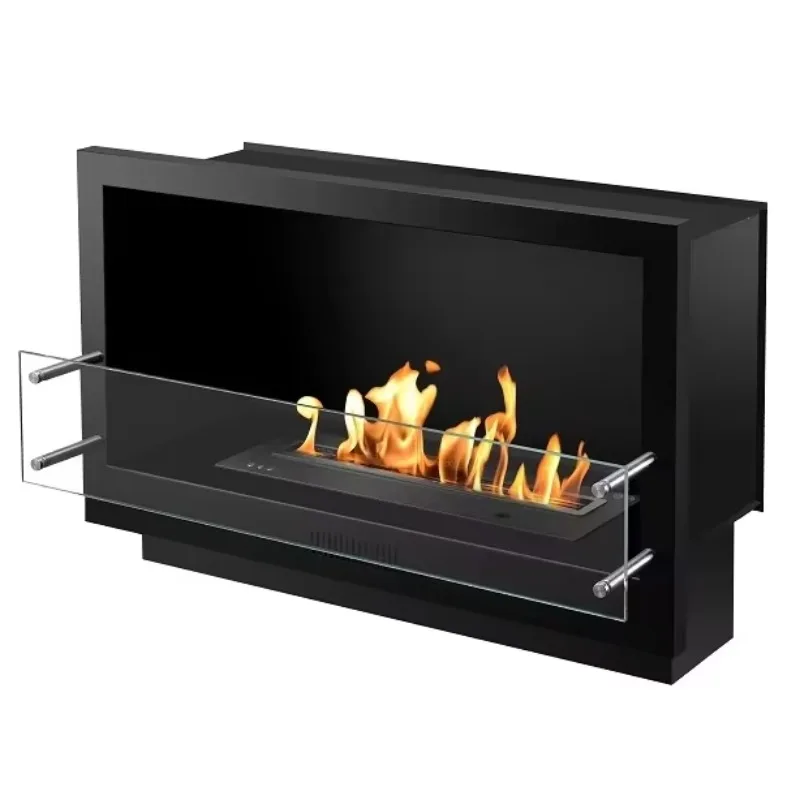 High Quality Modern Electric Fireplace Stove Insert with Remote Control Metal Construction for Indoor Hotel Use