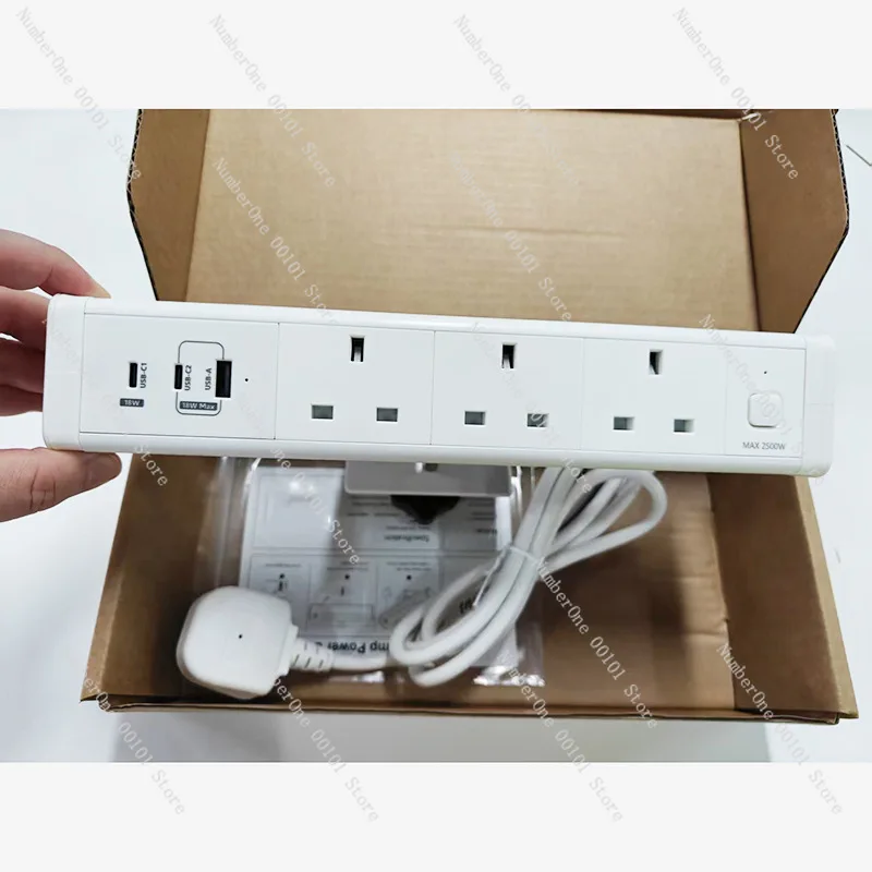 For foreign tradeclip table British standardpower socket with 18WUSB fast charging torsion fixed desktop British standard socket
