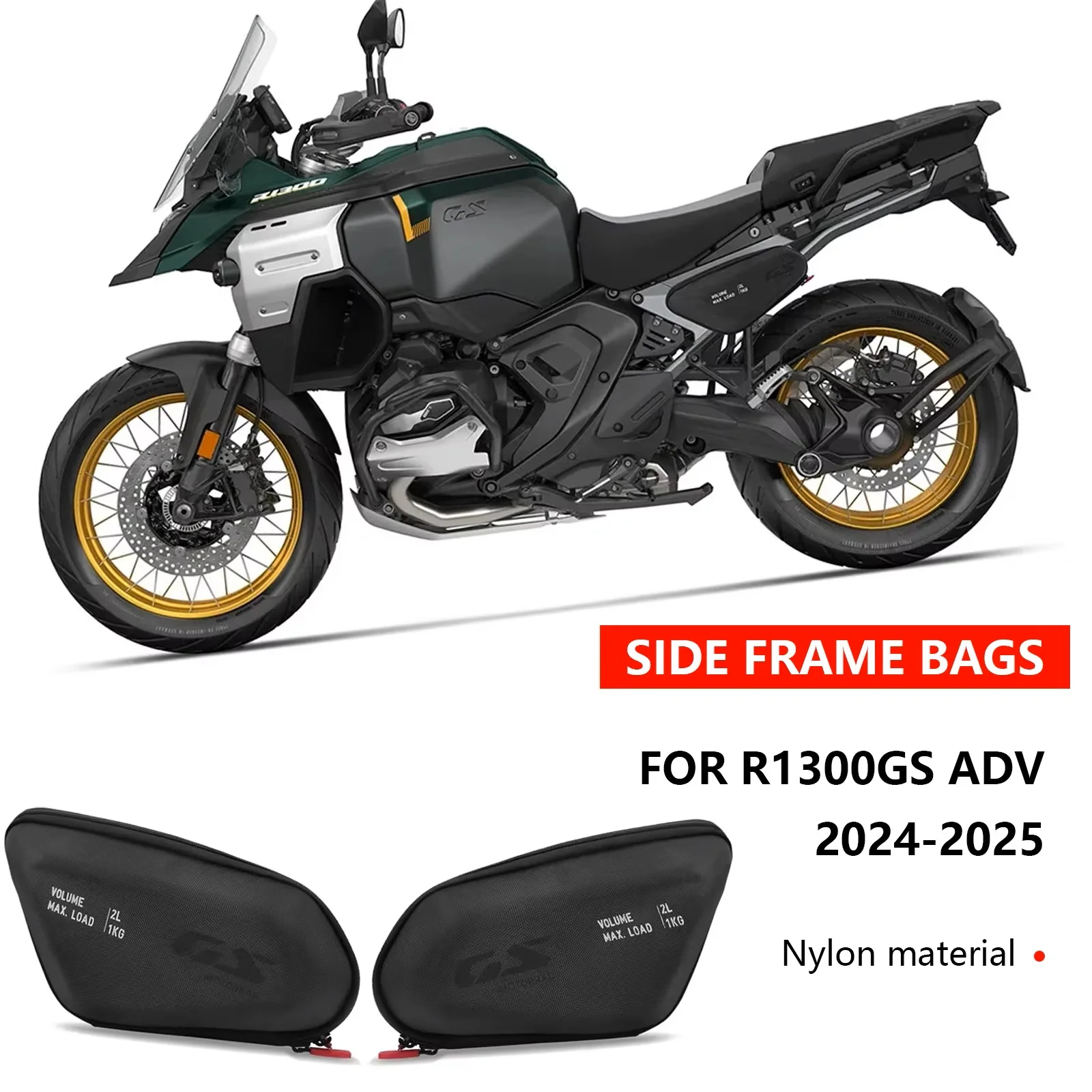 

For R1300 GS ADV 2024 R1300GS Adventure R 1300 GSA 2024 2025 Motorcycle Storage Package Bags Side Frame Bag Waterproof Bag