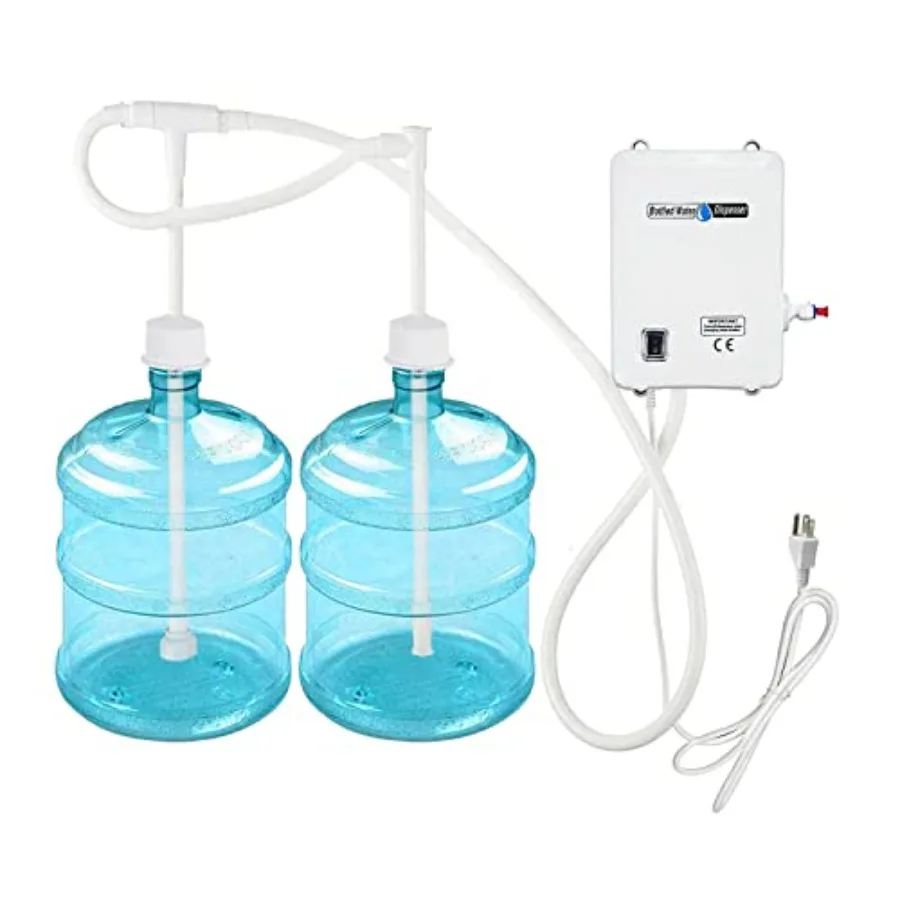 

110V drinking water pump for 5 gallon bottle dispenser system, food-grade silicone tubing, white, quiet operation and dual inle
