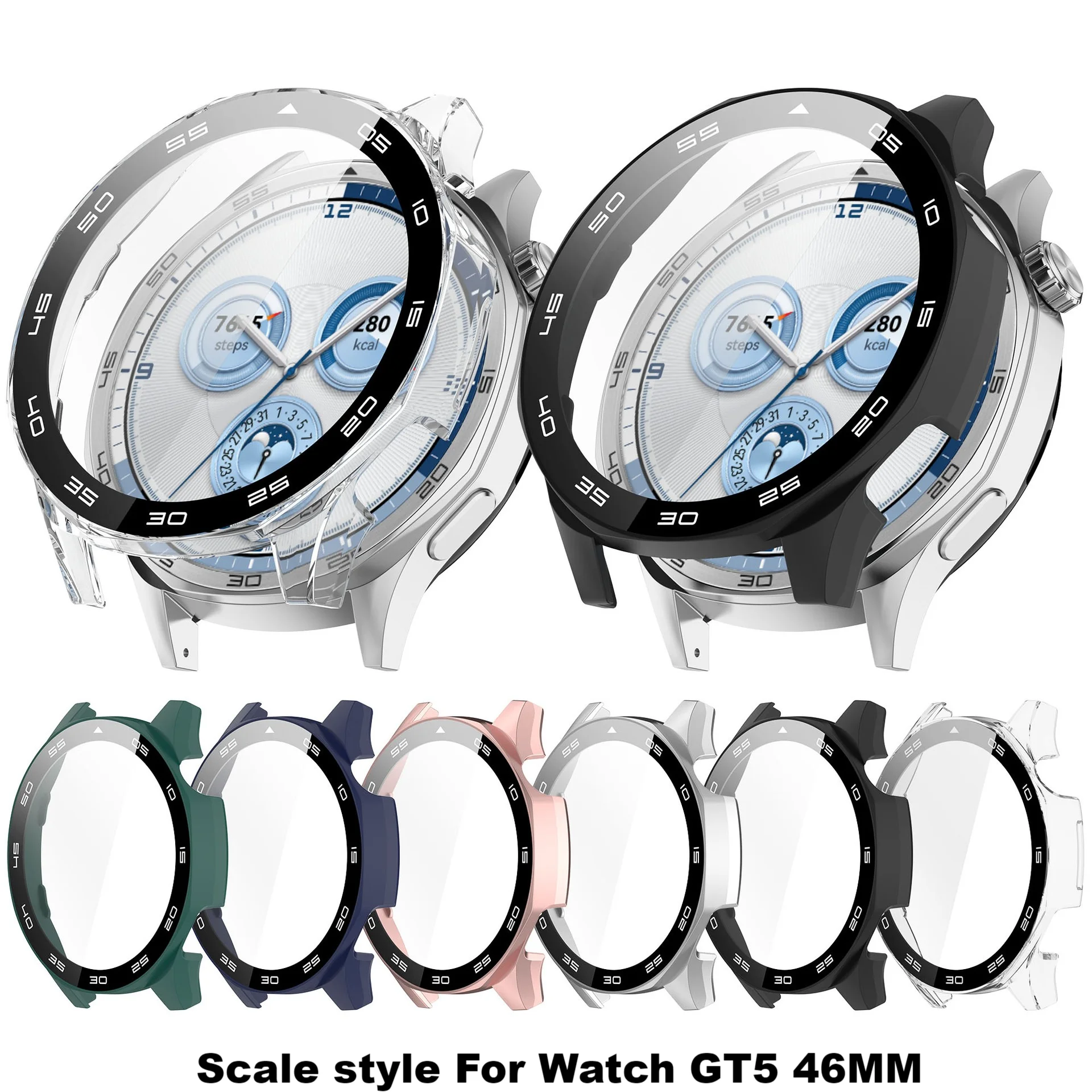 Funda de vidrio templado para Huawei Watch GT 5, Protector de pantalla de cubierta completa, parachoques para reloj GT5, accesorios para relojes inteligentes de 41MM y 46MM