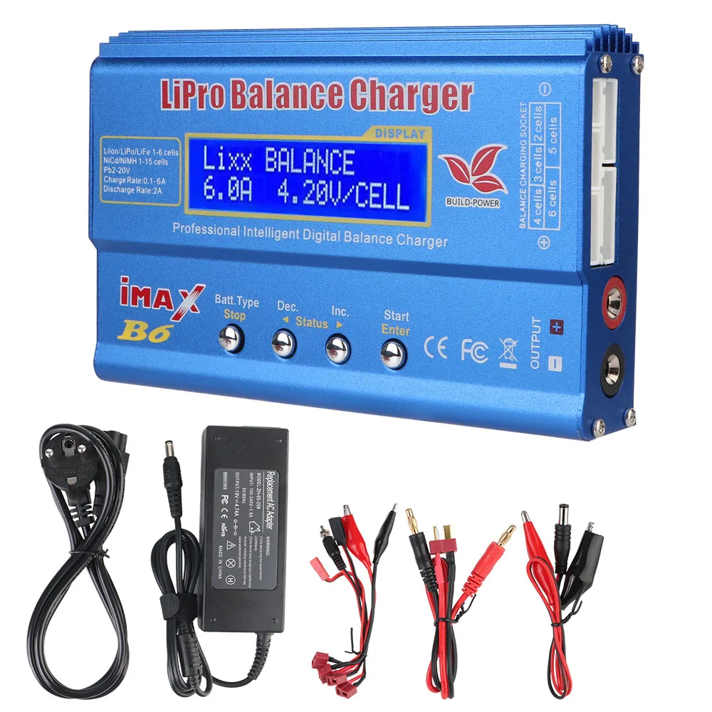 

Li-ion Polymer Balance Charger Battery Discharger Universal Fast Charging Storaging Imax B6 DC 10-20V 6A Intelligent 80W