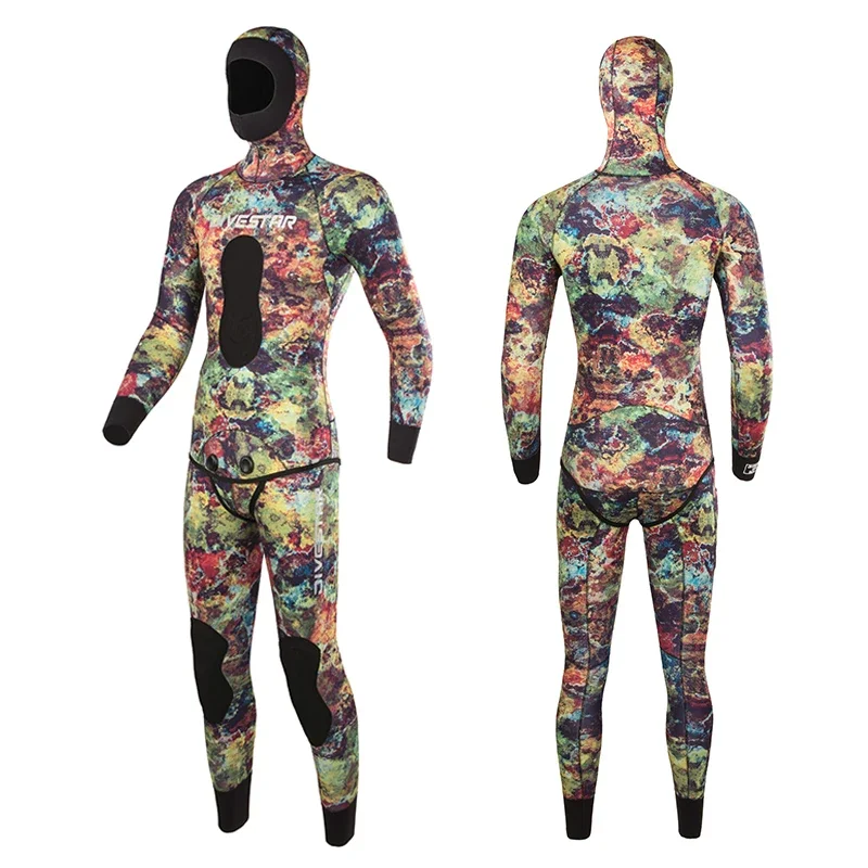 New wholesale 3mm 5MM7MM Neoprene Men's Hoodie Spearfishing Wetsuit