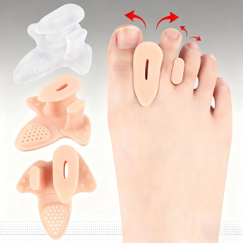 Forefoot Pad Hallux Valgus Toe Separator Soft Massage Clamp Forefoot Pad  With Holes Thickened Sole Toe Separator