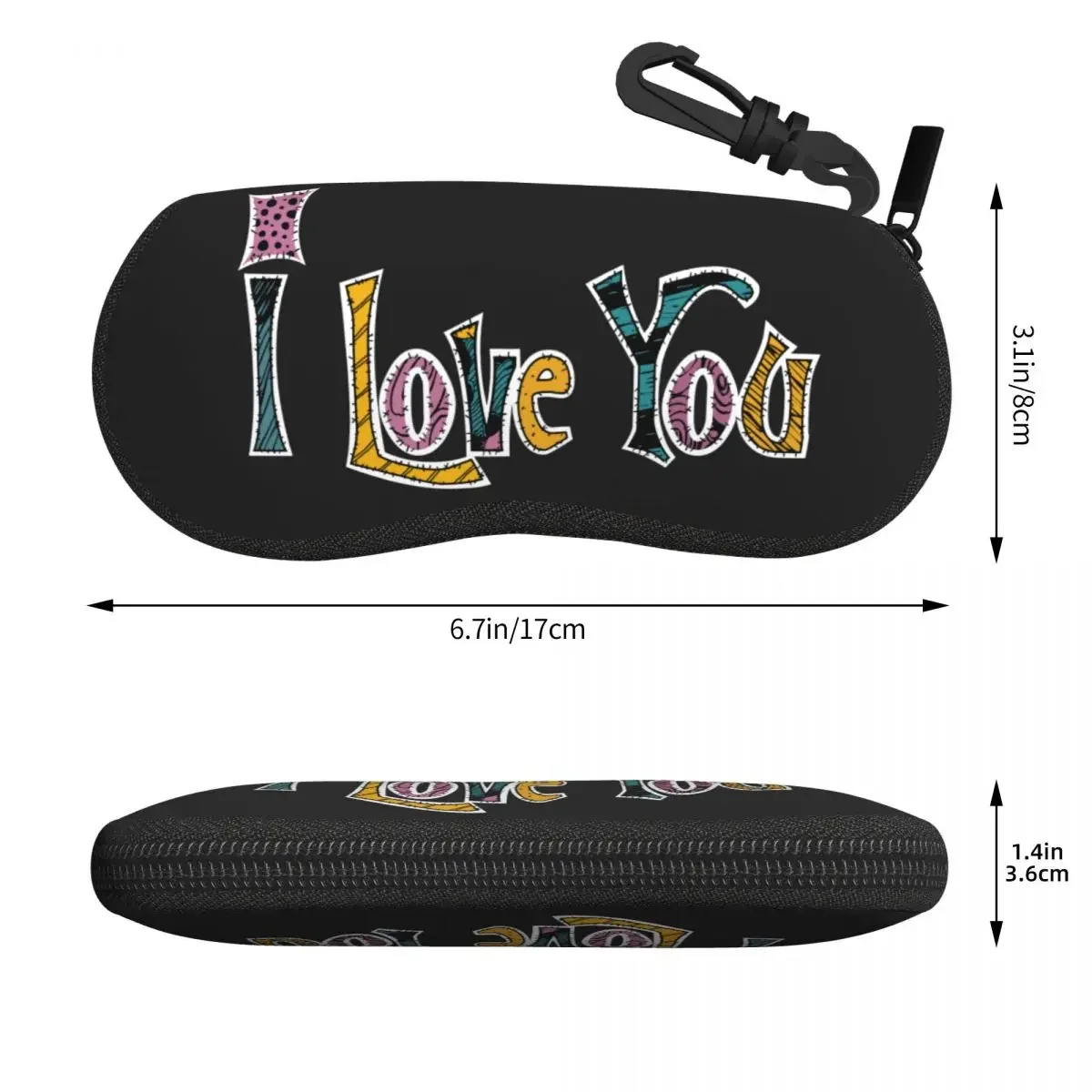 Custom Halloween Horror Skull In Love Shell Glasses Case Unisex Kids Cartoon Christmas Eyeglasses Case Sunglasses Protector Box