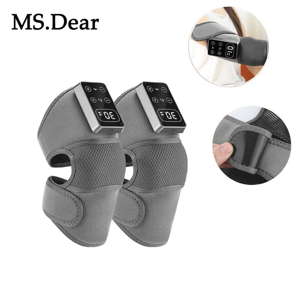 

Eletric Knee Massager Heating Pad Vibration Wrap 5 Gears Heat Knee Massage Brace Joint Elbow Knee Protector Relief Fatigue Pads