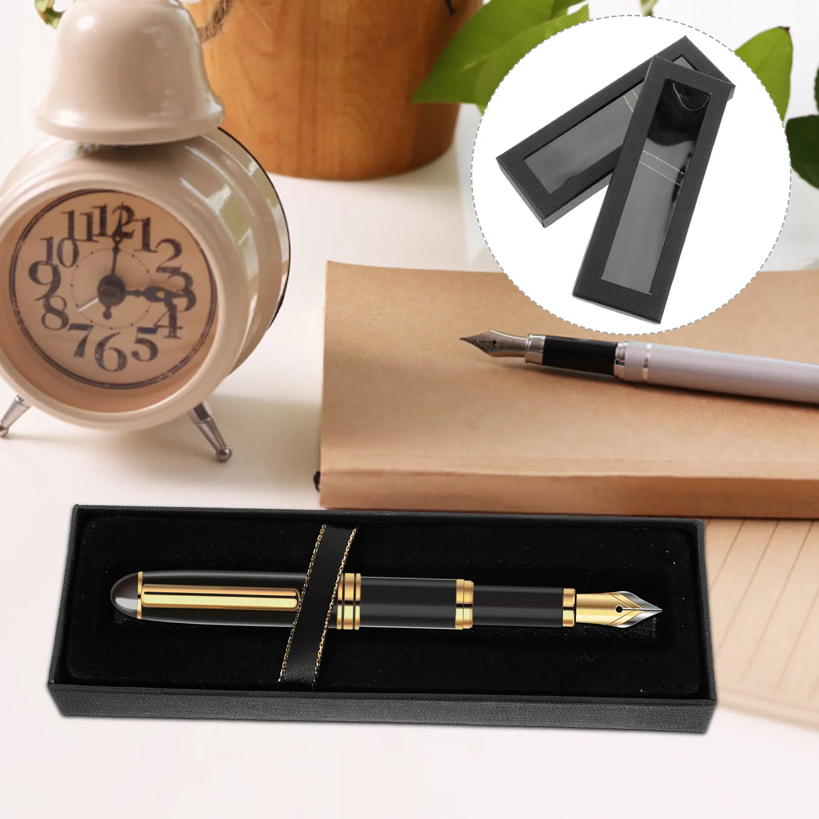 Estuche de bolígrafo de seda de papel duradero, caja de embalaje de regalo para lápices, bolígrafos, pinceles, soporte organizador de bolígrafos decorativo portátil, 2 uds.