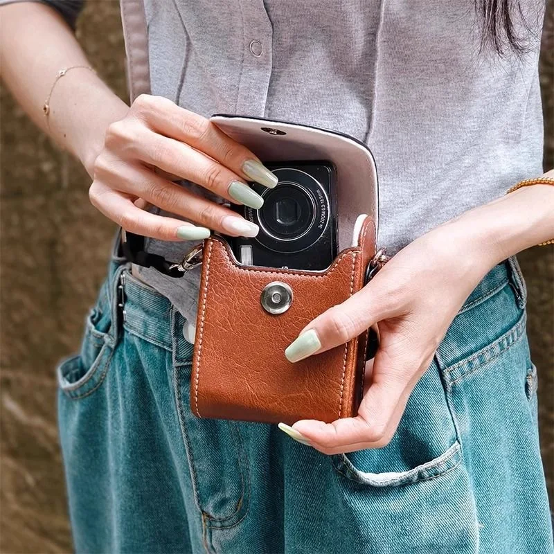 Retro Camera Bag PU Leather Camera bag For Ricoh gr3 For Canon g7x2 leather case For Sony zv1 Camera Case Bag Cover