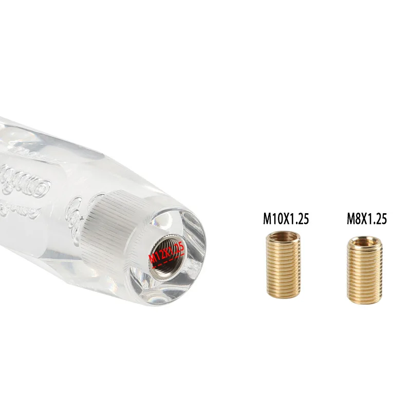 15 سنتيمتر سيارة الأبيض الراتنج السيارات دليل والعتاد التحول المقبض شيفتر رئيس عصا كريستال شفاف فقاعة مقبض رافعة #6