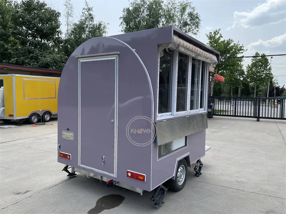 Kelonggaran makanan truk Van jalan makanan ringan Pizza kios kopi Hot Dog Cart kios makanan cepat dilengkapi penuh