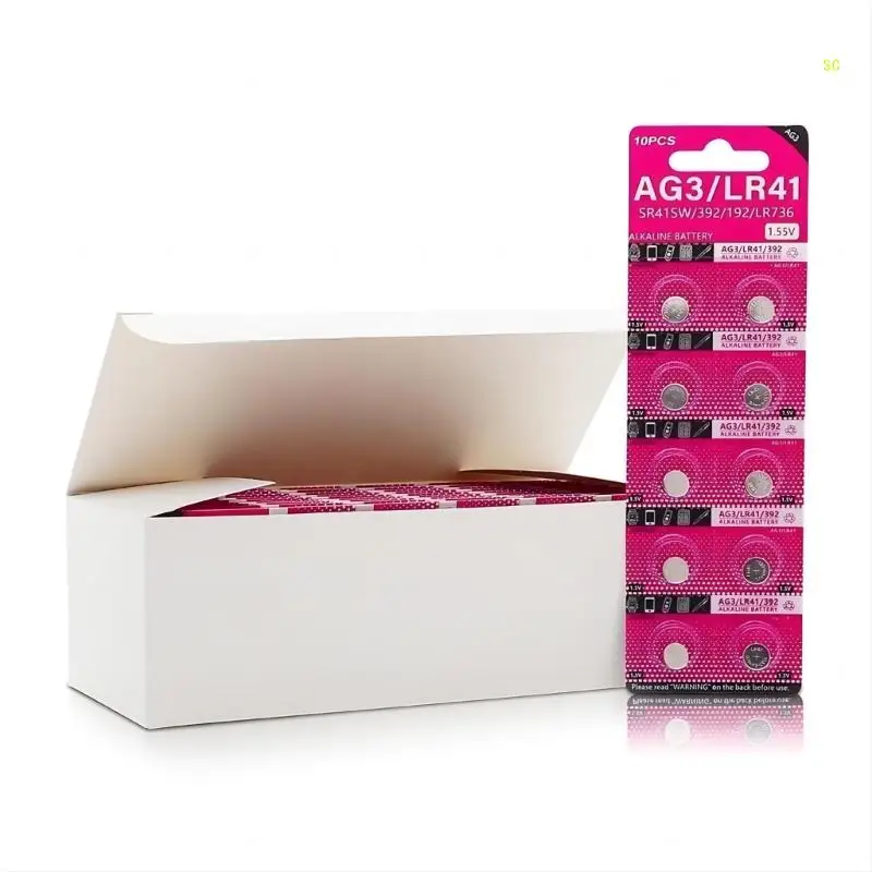 セルコインリチウム電池 AG3 1.55V ボタン電池 SR41 192 L736 384 SR41SW CX41 LR41 392 ランプ腕時計ドロップシッピング