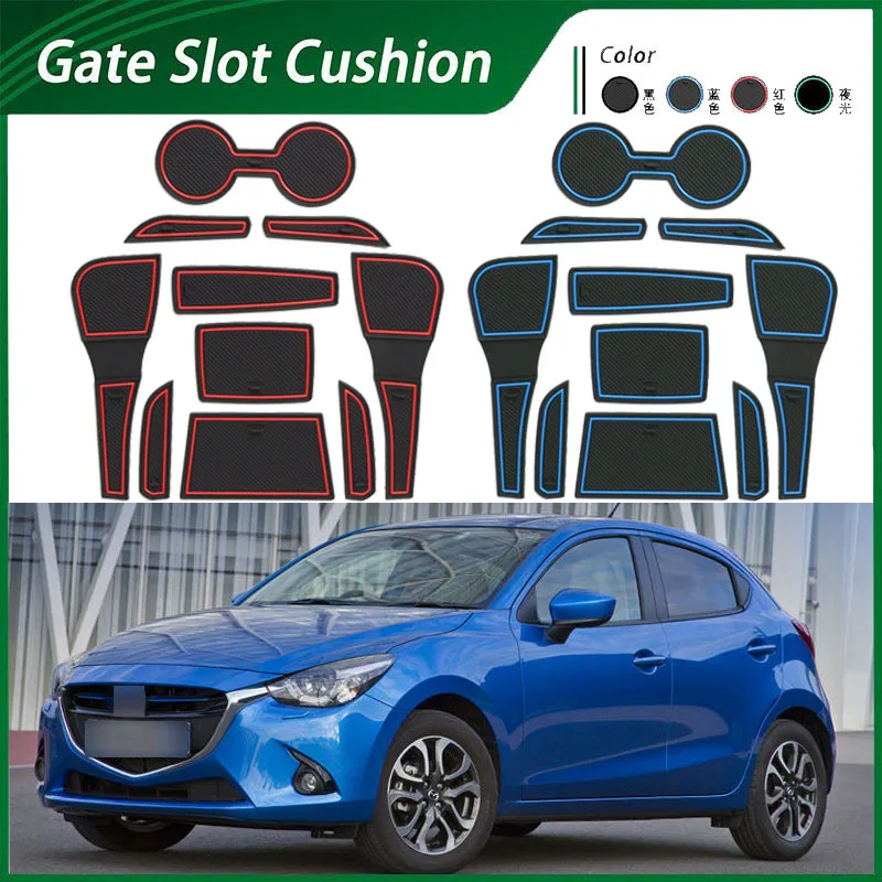 

For Mazda 2 car interior modification, storage compartment pad, MAZDA2 door compartment pad, water cup anti slip pad