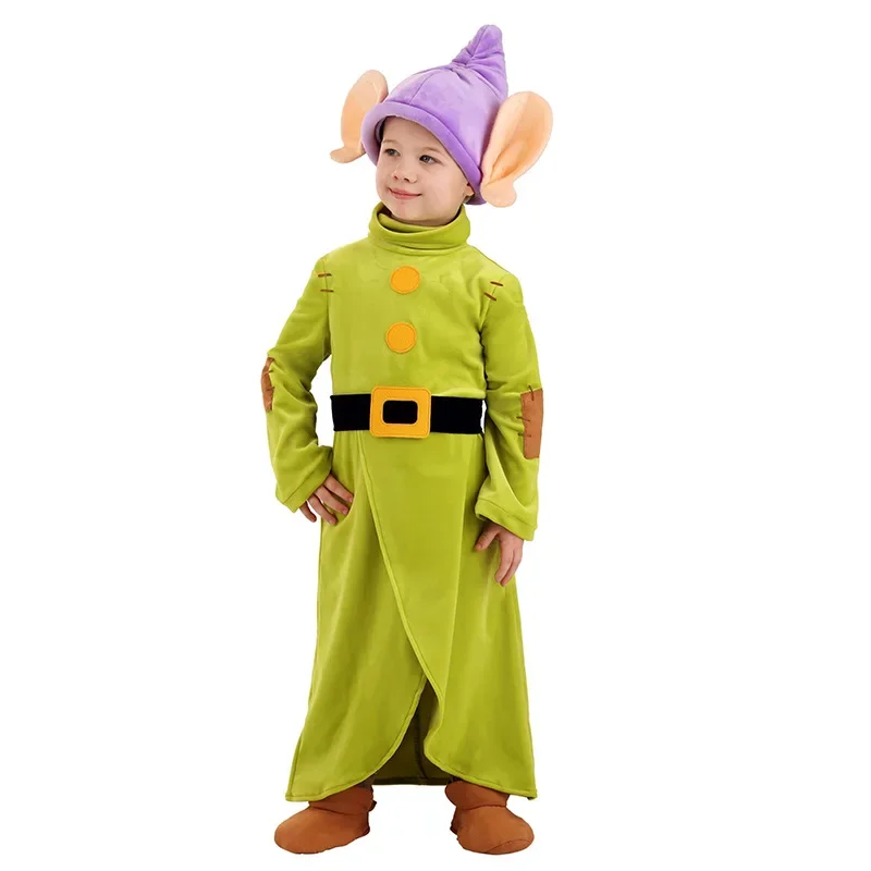 Kostium Dopey dla dzieci kostium na Halloween chłopcy maluch królewna śnieżka przyjaciel Cosplay