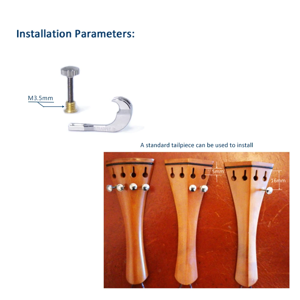 STRADPET Built-in Titanium Lever Fine Tuner Set for Violin (one tuner with its screws), Violin Accessories
