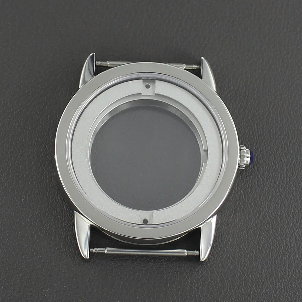 

42mm Luxury Watch Case Silver Gold Stainless Steel for Eta 2824 PT5000 Automatic Movement 34.5mm Dial Sapphire Glass Waterproof