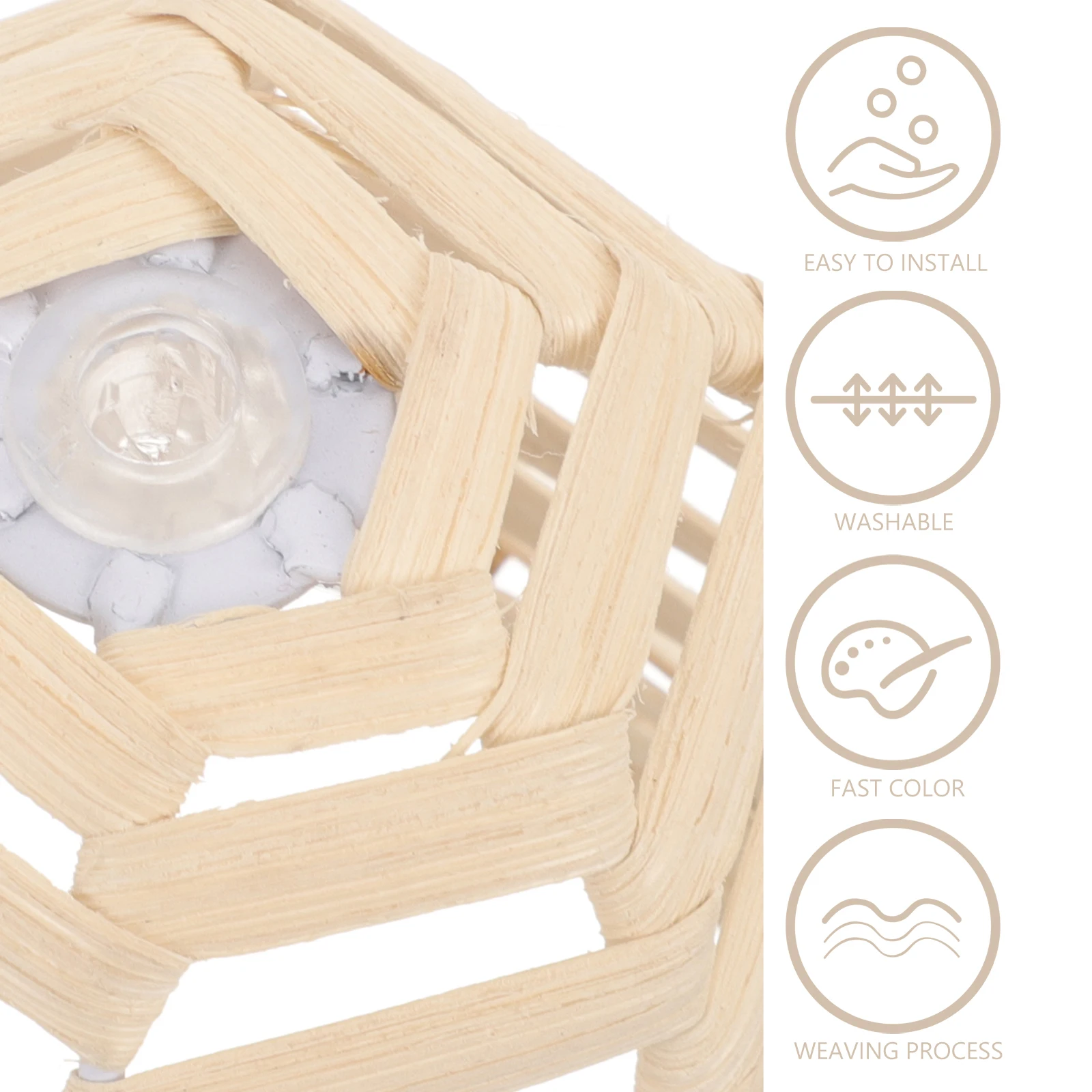 

Rattan Lamp Shades Miniature DIY Woven Coffee Color Small Light Bulb Cover Home Decor Accessories Bamboo Lampshade